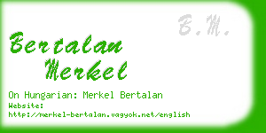 bertalan merkel business card